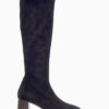 Bota THEKA, en ECO-piel Ante strech color negro